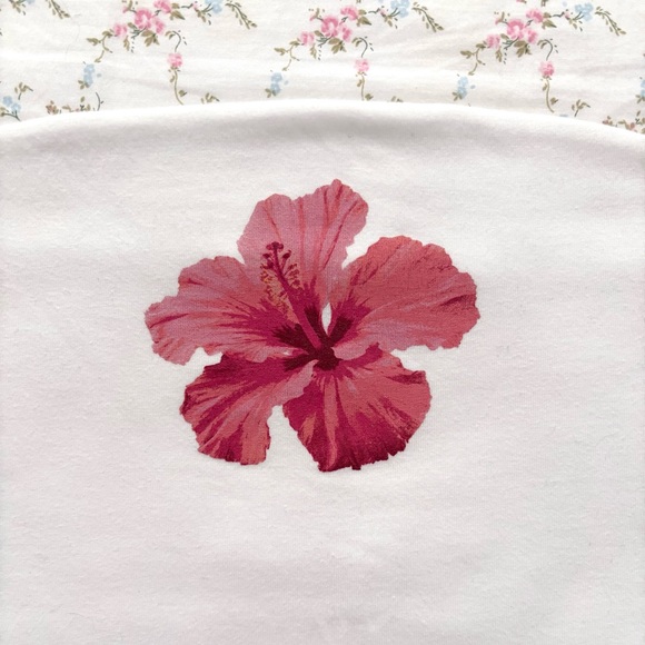 Wild Fable hibiscus print tube top - Picture 3 of 6